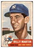 1953 Topps Baseball #086 Billy Martin Yankees Fair 506612