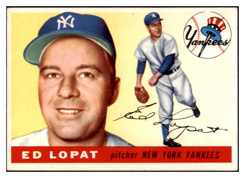 1955 Topps Baseball #109 Eddie Lopat Yankees EX-MT 506617