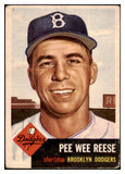 1953 Topps Baseball #076 Pee Wee Reese Dodgers VG 506620