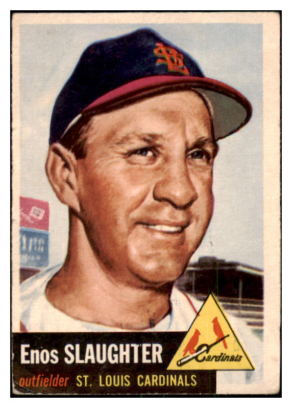 1953 Topps Baseball #041 Enos Slaughter Cardinals VG 506621