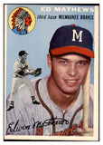 1954 Topps Baseball #030 Eddie Mathews Braves EX-MT 506628