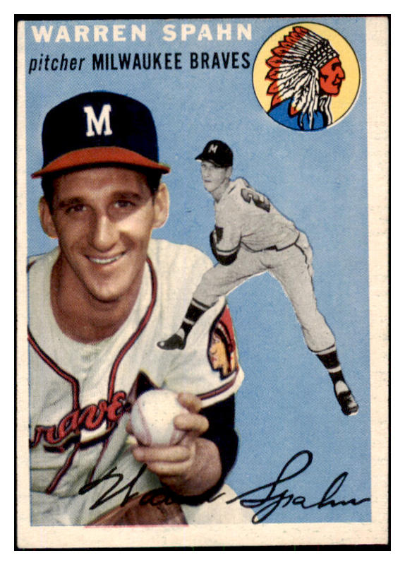 1954 Topps Baseball #020 Warren Spahn Braves EX-MT 506651