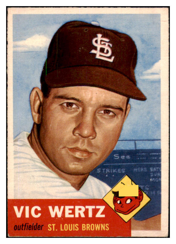 1953 Topps Baseball #142 Vic Wertz Browns EX-MT 506654