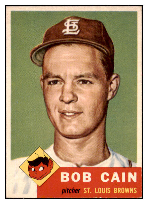 1953 Topps Baseball #266 Bob Cain Browns NR-MT 506663