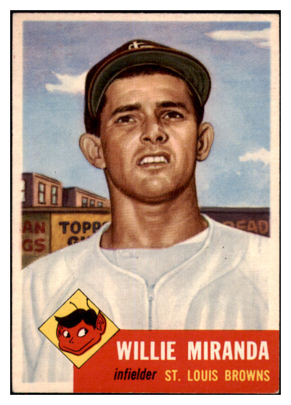 1953 Topps Baseball #278 Willie Miranda Browns EX-MT 506670