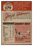 1953 Topps Baseball #279 Joe Coleman A"S EX 506671