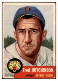 1953 Topps Baseball #072 Fred Hutchinson Tigers EX 506675