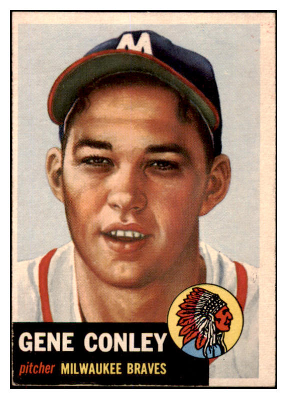 1953 Topps Baseball #215 Gene Conley Braves NR-MT 506678