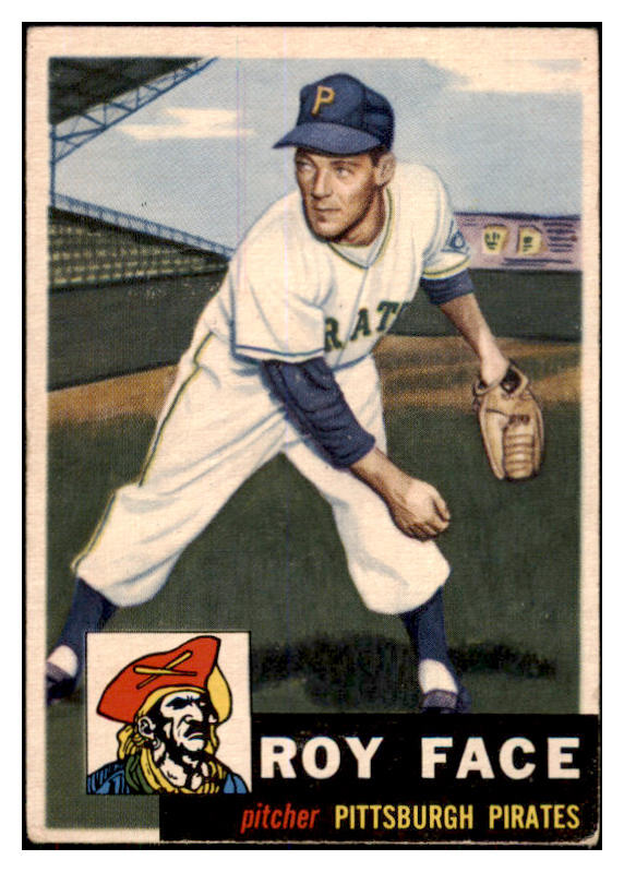 1953 Topps Baseball #246 Roy Face Pirates EX 506679