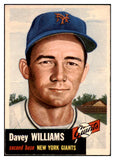 1953 Topps Baseball #120 Davey Williams Giants NR-MT 506684