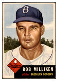 1953 Topps Baseball #221 Bob Milliken Dodgers EX 506688