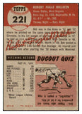 1953 Topps Baseball #221 Bob Milliken Dodgers EX 506688