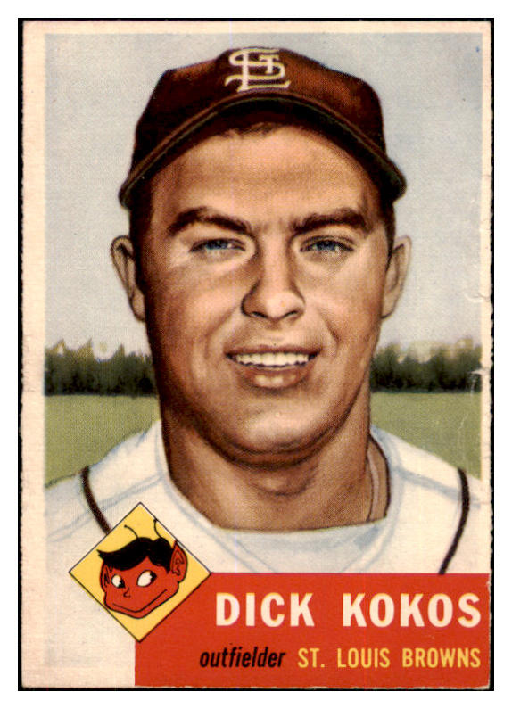 1953 Topps Baseball #232 Dick Kokos Browns VG 506695