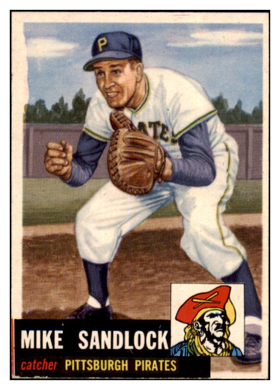 1953 Topps Baseball #247 Mike Sandlock Pirates EX 506705