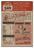 1953 Topps Baseball #249 Eddie O'Brien Pirates NR-MT 506707