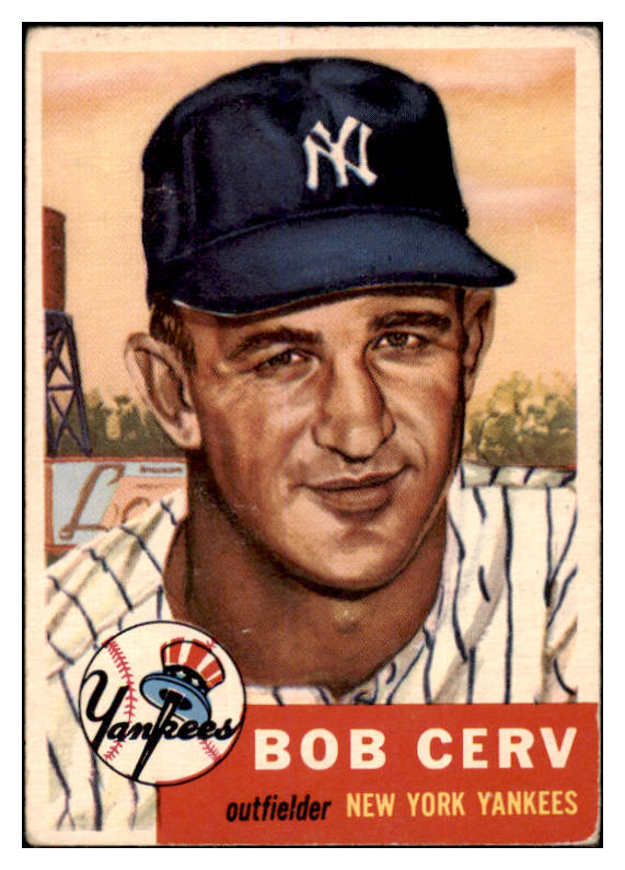 1953 Topps Baseball #210 Bob Cerv Yankees EX 506711