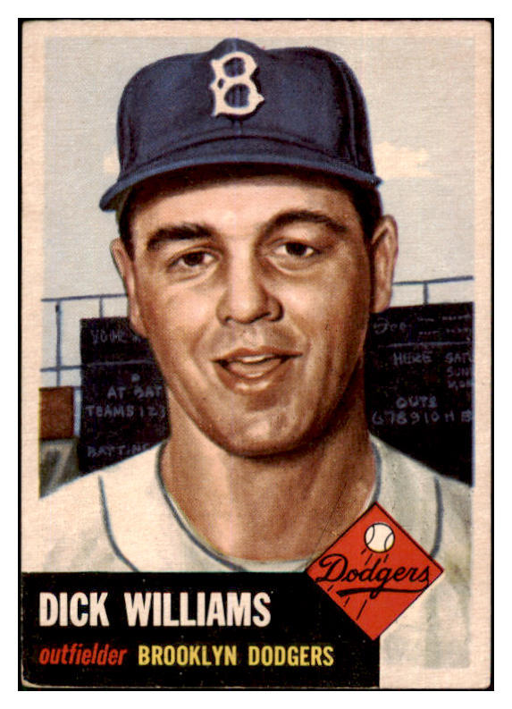 1953 Topps Baseball #125 Dick Williams Dodgers EX 506714