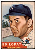 1953 Topps Baseball #087 Eddie Lopat Yankees VG-EX 506715