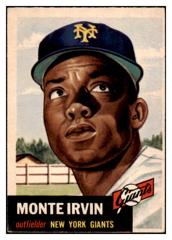 1953 Topps Baseball #062 Monte Irvin Giants EX 506724