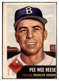 1953 Topps Baseball #076 Pee Wee Reese Dodgers VG-EX 506727