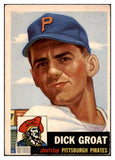 1953 Topps Baseball #154 Dick Groat Pirates VG 506740