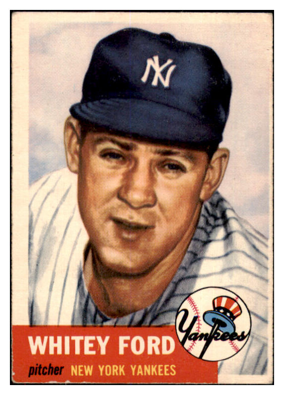 1953 Topps Baseball #207 Whitey Ford Yankees VG-EX 506743