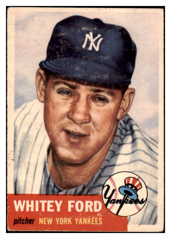 1953 Topps Baseball #207 Whitey Ford Yankees VG-EX 506744