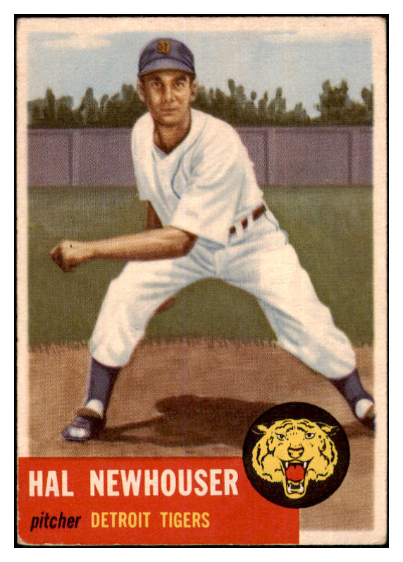 1953 Topps Baseball #228 Hal Newhouser Tigers EX 506747