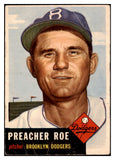 1953 Topps Baseball #254 Preacher Roe Dodgers GD-VG 506750