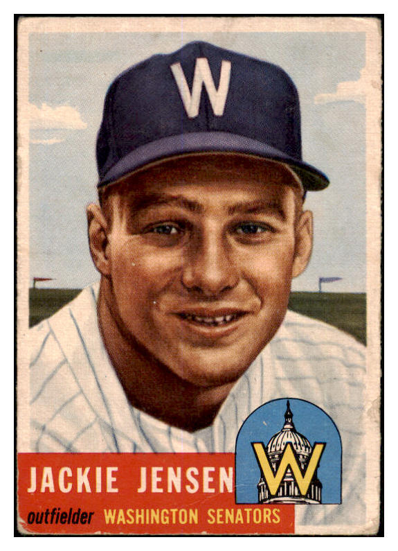 1953 Topps Baseball #265 Jackie Jensen Senators VG 506754