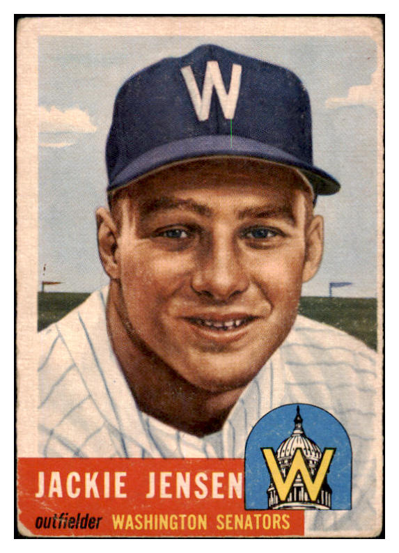 1953 Topps Baseball #265 Jackie Jensen Senators VG 506779