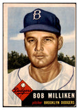 1953 Topps Baseball #221 Bob Milliken Dodgers VG 506785