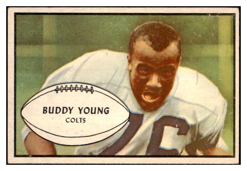 1953 Bowman Football #030 Buddy Young Colts EX+/EX-MT 506809