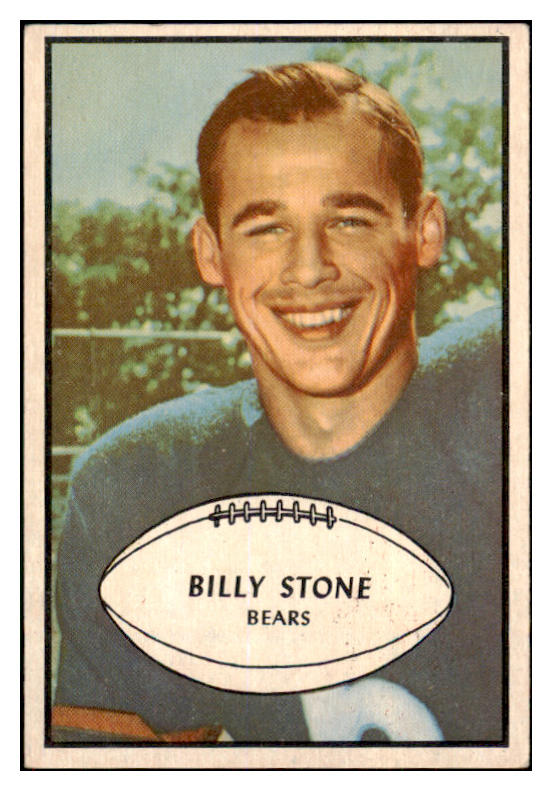 1953 Bowman Football #029 Billy Stone Bears EX+/EX-MT 506810