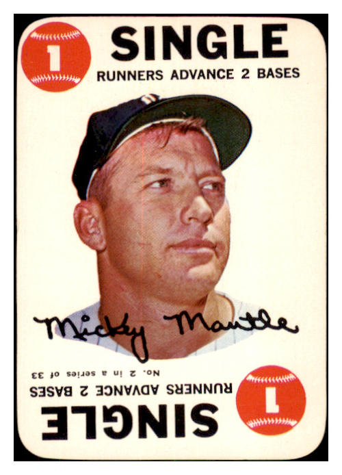 1968 Topps Baseball Game #002 Mickey Mantle Yankees EX-MT 506847