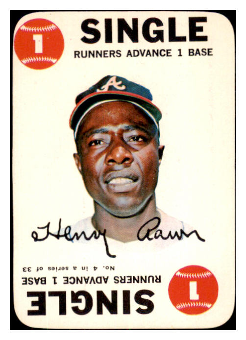 1968 Topps Baseball Game #004 Hank Aaron Braves EX-MT 506849