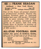 1948 Leaf Football #048 Frank Reagan Giants EX 506871