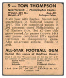 1948 Leaf Football #009 Tom Thompson Eagles GD-VG 506876