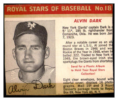 1950 Royal Dessert #018 Alvin Dark Giants GD-VG 506929