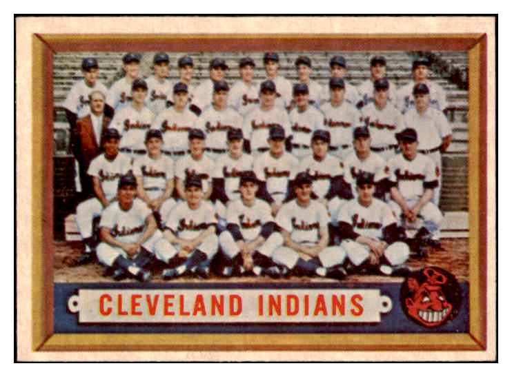 1957 Topps Baseball #275 Cleveland Indians Team EX-MT 506986