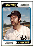 1974 Topps Baseball #340 Thurman Munson Yankees VG-EX 507022