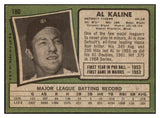 1971 Topps Baseball #180 Al Kaline Tigers VG-EX 507049