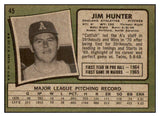 1971 Topps Baseball #045 Catfish Hunter A's EX 507050