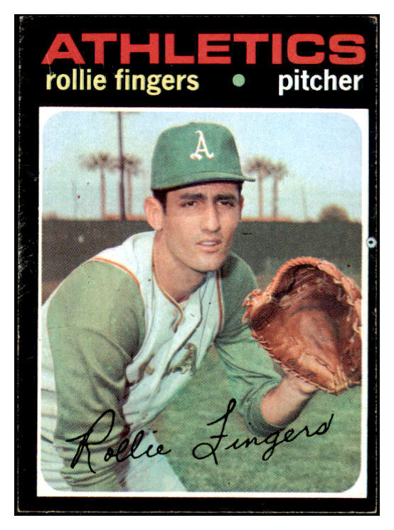 1971 Topps Baseball #384 Rollie Fingers A's EX 507059