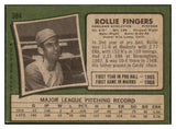 1971 Topps Baseball #384 Rollie Fingers A's EX 507059