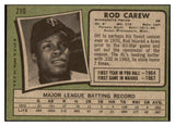 1971 Topps Baseball #210 Rod Carew Twins EX 507060