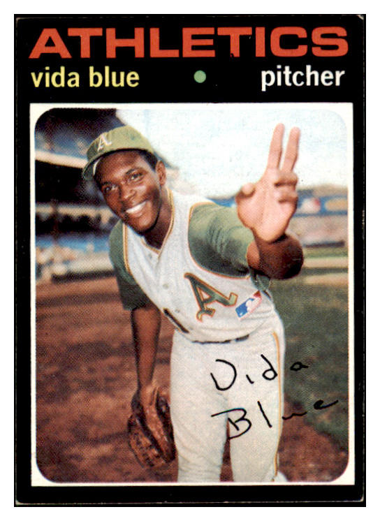 1971 Topps Baseball #544 Vida Blue A's EX 507070