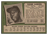 1971 Topps Baseball #400 Hank Aaron Braves EX 507074