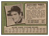 1971 Topps Baseball #140 Gaylord Perry Giants EX 507097