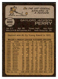 1973 Topps Baseball #400 Gaylord Perry Indians EX-MT 507124